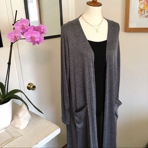 LuLaRoe Sarah Sweater Duster, Medium Gray
